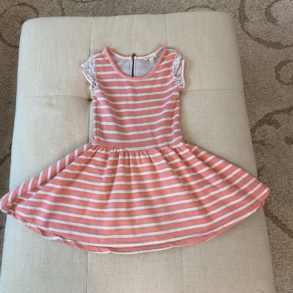 Girl’s Tucker + Tate Striped Skater Dress Sz S 7/8